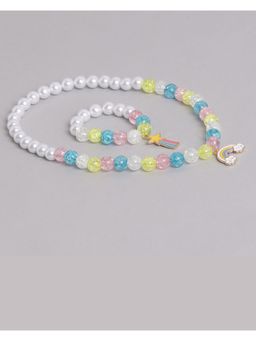 EL REGALO - Necklace and Bracelet Combo for Kids Girls Multi Color (Set of 3)